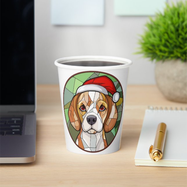 Gobelets En Papier Charming Canine Cheer : Noël à thème Beagle (Insitu)