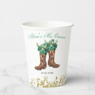 Gobelets En Papier Charra Mis Coupe Western Green Hunter