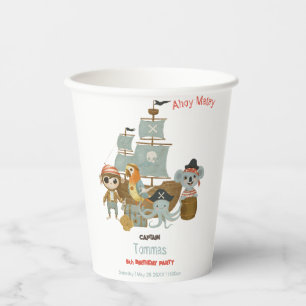 Gobelets En Papier Chasseurs de trésors Pirate Anniversaire