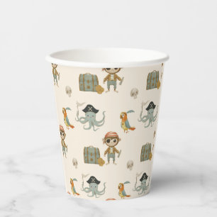 Gobelets En Papier Chasseurs de trésors Pirate Anniversaire