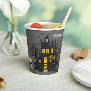 Gobelets En Papier Château de Dracula Halloween Éffrayant