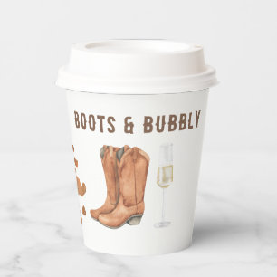 Gobelets En Papier Chaussures western et douche de mariée pétillante 