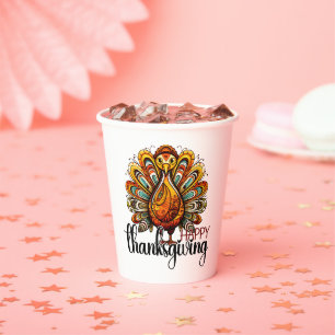 Gobelets En Papier Chemise bon thanksgiving Jour des vacances d'aut