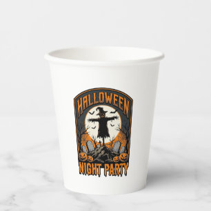 Gobelets En Papier Chemise d'épouvantail d'Halloween Fête de cimetièr