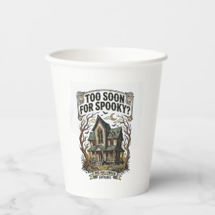 Gobelets En Papier Chemise Halloween précoce Design de maison hantée