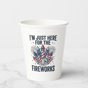 Gobelets En Papier Chemise Patriotique Vintage Amateur de Feux d'Arti