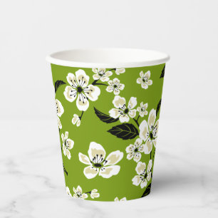 GOBELETS EN PAPIER CHERRY BLOSSOM - SAKURA (MATCHA GREEN)