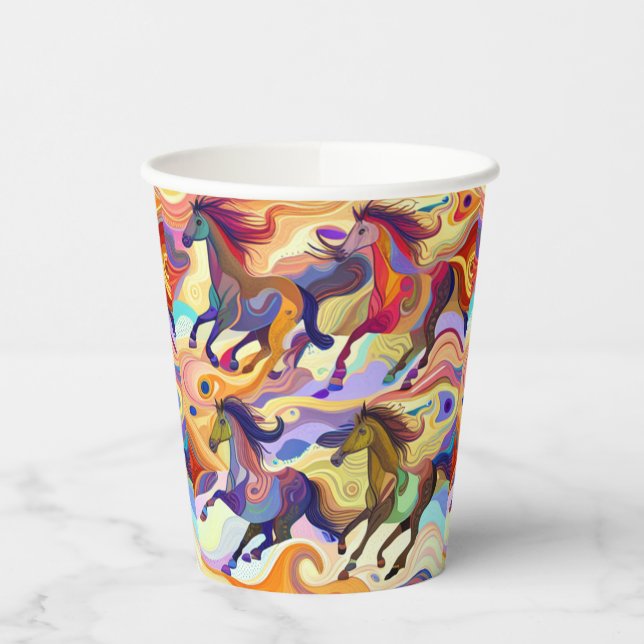 Gobelets En Papier Chevaux sauvages (Gauche)