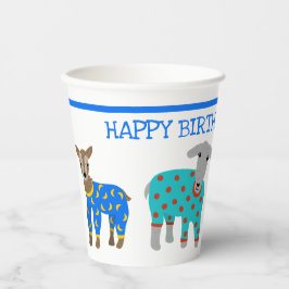 Gobelets En Papier Chèvres en pyjama Parti pour bois d'oeuvre
