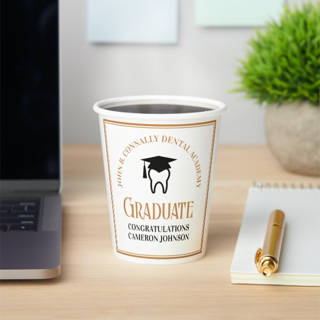 Gobelets En Papier Chic Dental School Custom Dentist Gradust Party (Insitu)