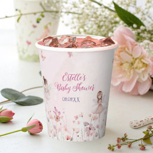 Gobelets En Papier Chic Fairy Princess Garden Baby showers tasses
