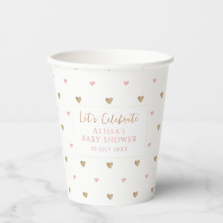 Gobelets En Papier Chic Love Heart Baby shower