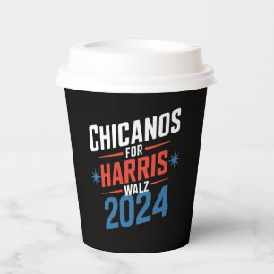 Gobelets En Papier Chicanos pour Harris Walz 2024 Présidentielle