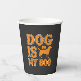 Gobelets En Papier Chien Est Mon Boo Halloween Chien