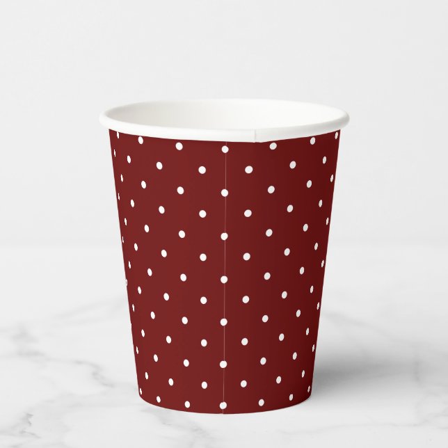 Gobelets En Papier Chiffres blancs minuscules en rouge (Droite)