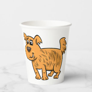 Gobelets En Papier Chiot orange débraillé