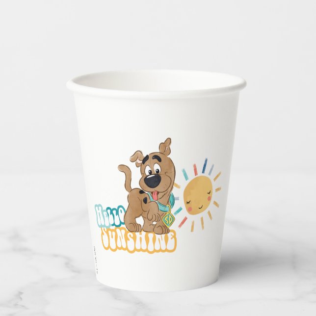 Gobelets En Papier Chiot Scooby-Doo "Bonjour soleil" (Recto)