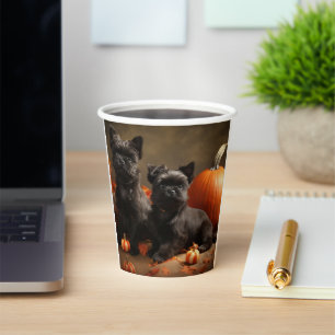 Gobelets En Papier Chiots Bouledogue Français Délice d'Automne Citrou