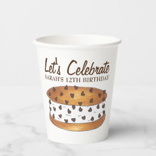 Gobelets En Papier Chipwich Chocolat Chip Cookie Sandwich à la crème