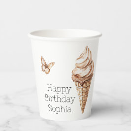 Gobelets En Papier Chocolat Mocha Ice Cream Cone Anniversaire