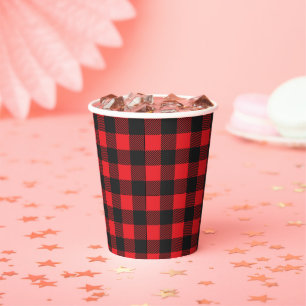 Gobelets En Papier Chop Chop ! Baby shower de flannelle de bûcheron r