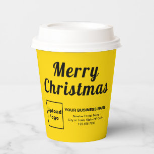 Gobelets En Papier Christmas Business Yellow Paper Cup