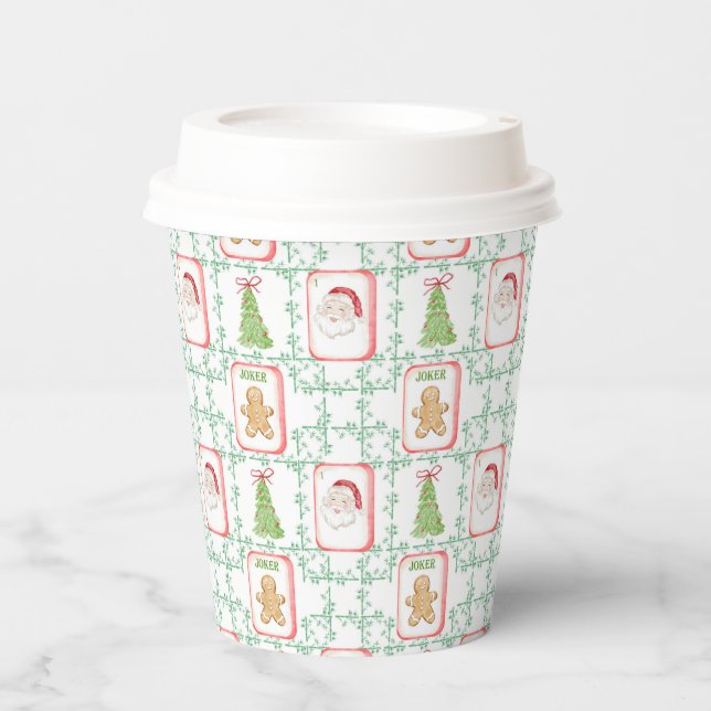 Gobelets En Papier Christmas Mahjong Tiles (Recto)
