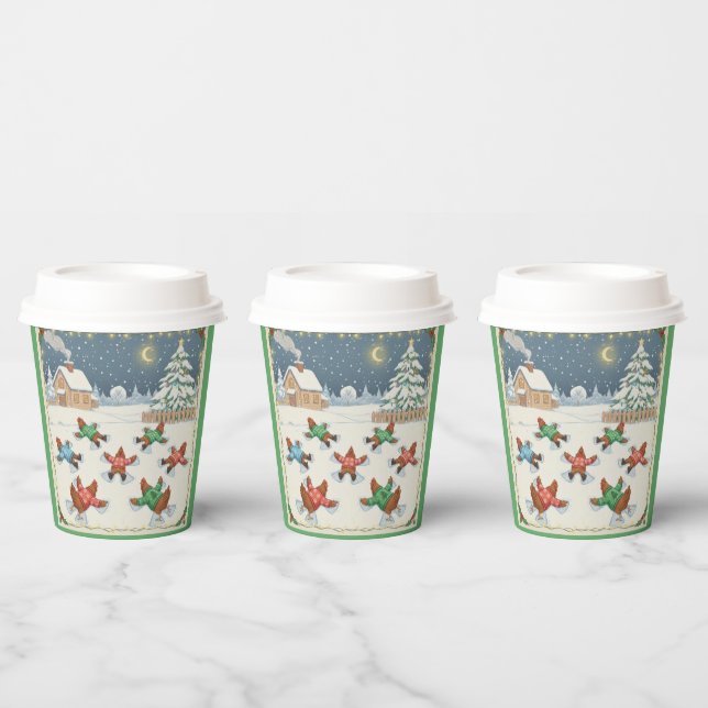 Gobelets En Papier Christmas Poultry in Motion, Paper Cups (Multi)