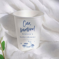 Ciao Bambino Fête de Naissance Garçon Italien Bleu