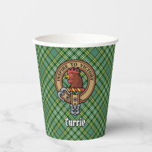 Gobelets En Papier Cimier de coq Clan Currie sur Tartan