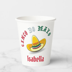 Gobelets En Papier Cinco de Mayo personnalisable 5 mai Fiesta