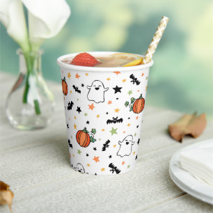 Gobelets En Papier Citrouille Bats Ghosts mignon Motif Halloween