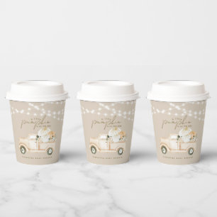 Gobelets En Papier Citrouille minimaliste Baby shower d'automne moder