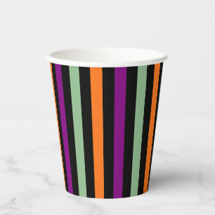 Gobelets En Papier Citrouille, violet, vert et noir