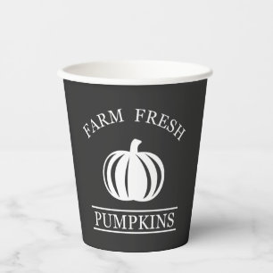 Gobelets En Papier Citrouilles frais de ferme automne