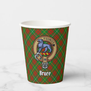 Gobelets En Papier Clan Bruce Crest sur la chasse Tartan