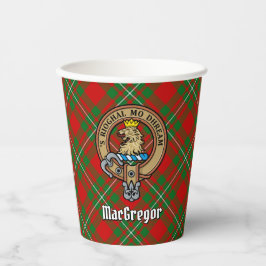 Gobelets En Papier Clan Gregor Crest sur Tartan Paper Cups