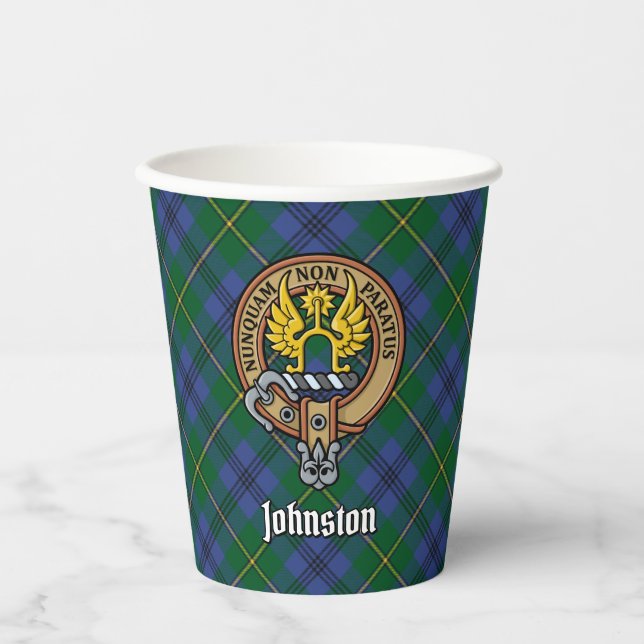 Gobelets En Papier Clan Johnston Crest tasses de papier (Recto)