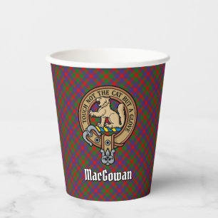 Gobelets En Papier Clan MacGowan Crest sur Tartan