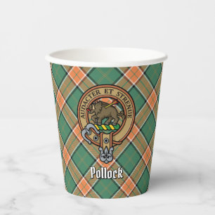 Gobelets En Papier Clan Pollock Crest Cubes en papier