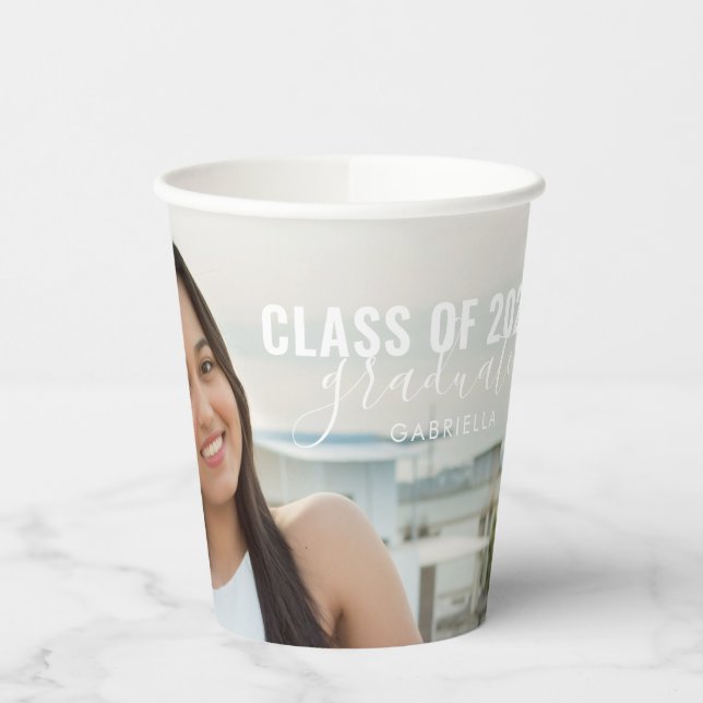 Gobelets En Papier Classe de 2023 Graduation Party Personnalisé (Gauche)