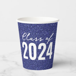 Gobelets En Papier Classe personnalisée Année Marine Parties scintill