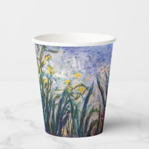 Gobelets En Papier Claude Monet - Iris jaunes et violets