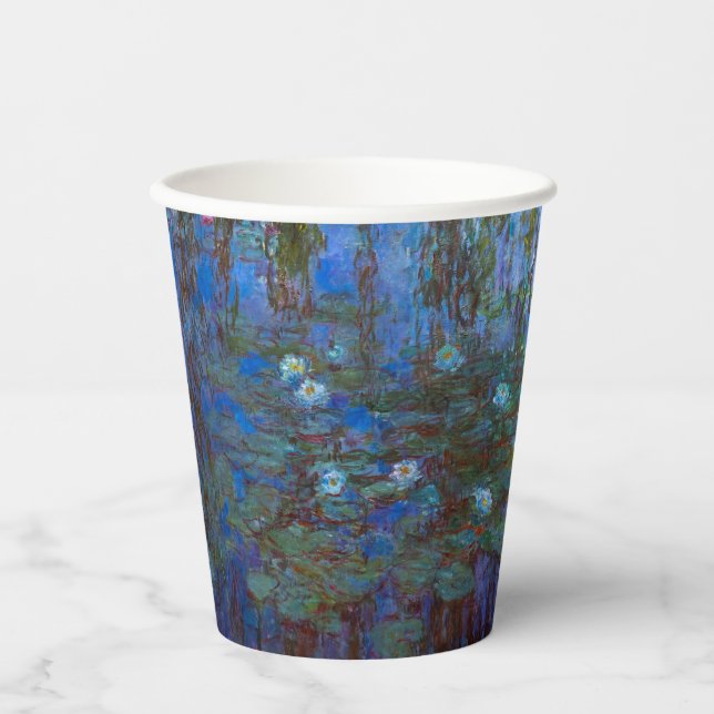 Gobelets En Papier Claude Monet - Lys d'Eau Bleue (Recto)