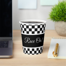 Gobelets En Papier Clé Noir Et Blanc