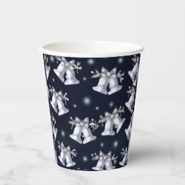 Gobelets En Papier Cloches en argent de Noël