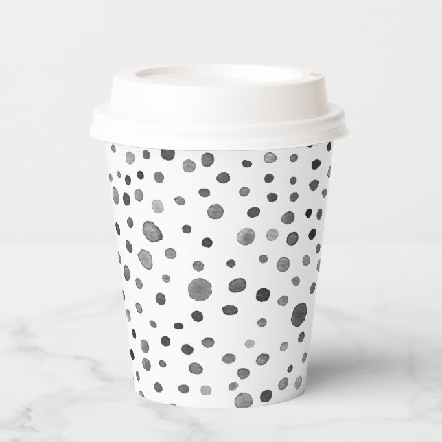 Gobelets En Papier Coal Confetti Aquarelle points Coupe de papier (Recto)