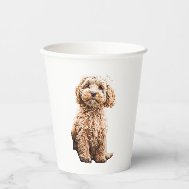 Gobelets En Papier Cockapo Cavoodle Labradoodle mignon Chien Chien-Ch (Recto)