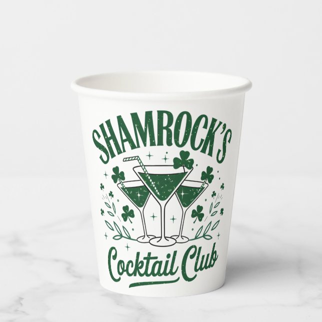 Gobelets En Papier Cocktail shamrock (Verso)