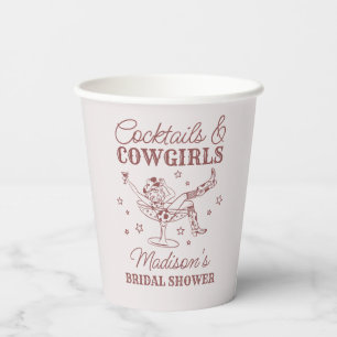 Gobelets En Papier Cocktails Bourguignons Cowgirls Rodéo Lancement de